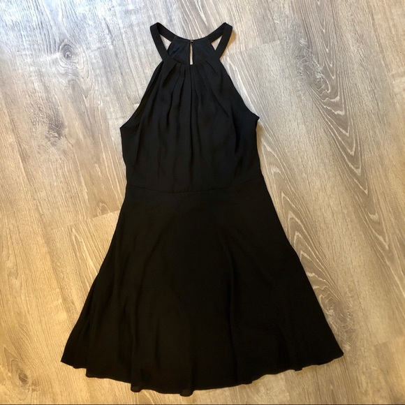 Express Halter Neck Open Back Black Dress - Picture 4 of 4